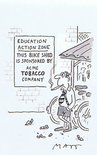 Education action zone/This bike shed has been sponsored by ACME TOBACCO COMPANY Image.