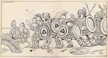 LAYS OF ANCIENT ROME '...but those behind cried, 'Forward!' and those before cried, 'Back!' And backward now and forward wavers the deep array...'