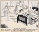 HE SAID "A MOUTHFUL"! Nurse: "You will observe, sir, your medicine is in use. A teaspoonful of it is just keeping my patient alive." Shade of Chamberlain: "Why not given him a tablesoonful and CURE HIM ALTOGETHER?" Image.