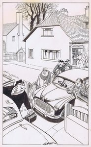 "Yes, just a touch of 'flu. Usual treatment. Nice drive to the coast to-day... quiet week-end... and then straight to bed on Monday when you're due back at the office."