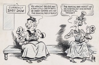 MOTHER LOVE OR POLITICIANS EXTRAORDINARY: In the discussion over  the stabilisation of the ratio between the dollar and the pound we find each country anxious to depreciate its own currency in the terms of the other.