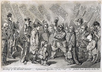 Meeting of the Monied Interest: - Constitutional Opposition to ye 10 pr. cent: - i.e. John Bull's Friends Alarm'd by the New Tax