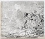 SOLD The eruption of the mountain, - or - The horrors of the ''Bocca del Inferno.''  Image.