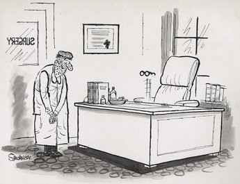 "Shucks! I couldn't let the 30th anniversary of the N.H.S. go by without doing something - so i saved up the last case of smallpox."