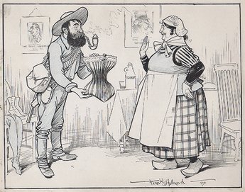 At the looting of Dundee by the Boers every man left loaded with every concievable kind of loot amongst other things quantities of ladies clothing evidently intended for the good burglars' wives.