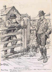 The Return of The Prodical. Lloyd George: "Hello Samuel! So you''ve come back, have you? Well, I hope you've brought your own veal sandwich with you."