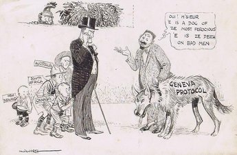 Not buying the pup: Austen Chamberlain: "H'm! I'm afraid it's not suitabel for a family with children."